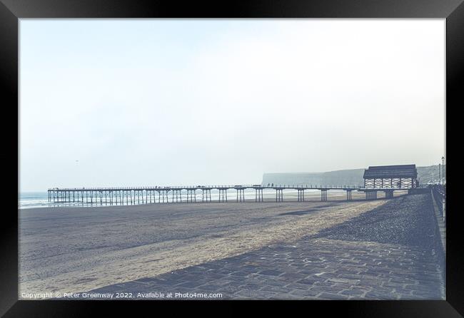 The Pier At Saltburn-by-the-Sea On The North Yorkshire Coast On  Framed Print by Peter Greenway