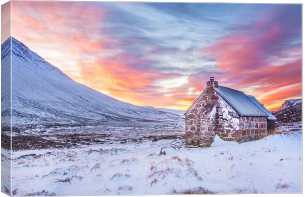 Corrour Bothy Canvas Print by Elizabeth Hudson