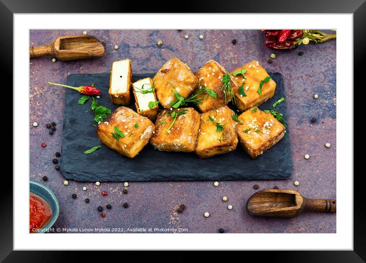 Delicious tofu cheese Framed Mounted Print by Mykola Lunov Mykola