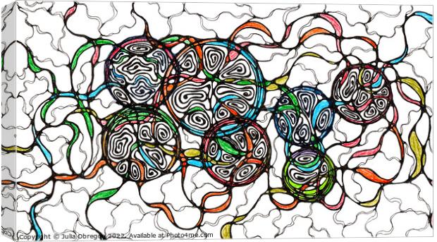 Hand-drawn neurographic illustration Canvas Print by Julia Obregon