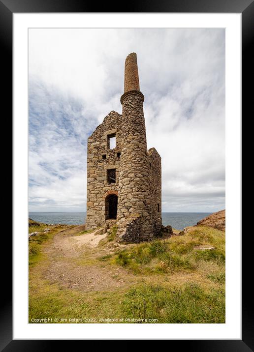 Wheal Leisure Tin Mine Cornwall Framed Mounted Print by Jim Peters