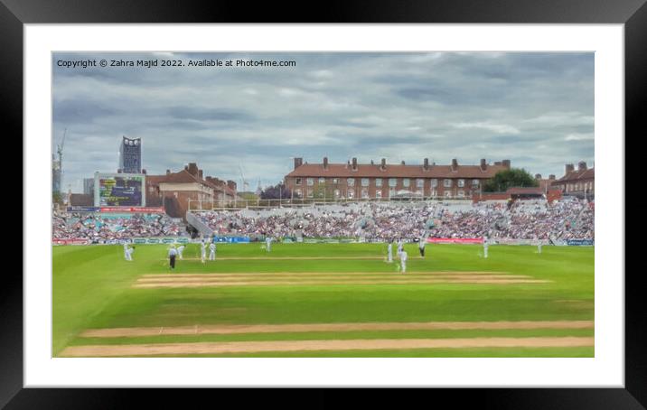A Game of Cricket Framed Mounted Print by Zahra Majid