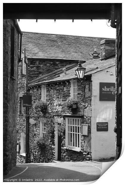 Quaint Backstreet Ambleside, Cumbria, England Print by Imladris 