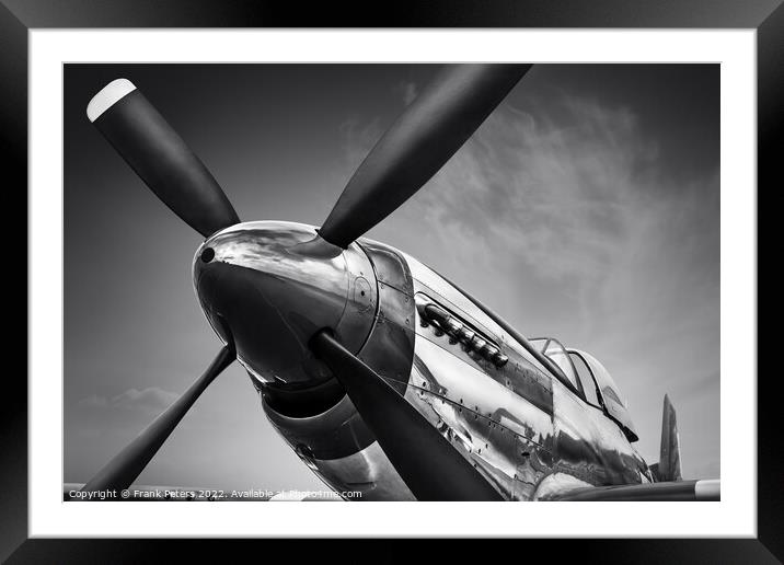 mustang p51 Framed Mounted Print by Frank Peters