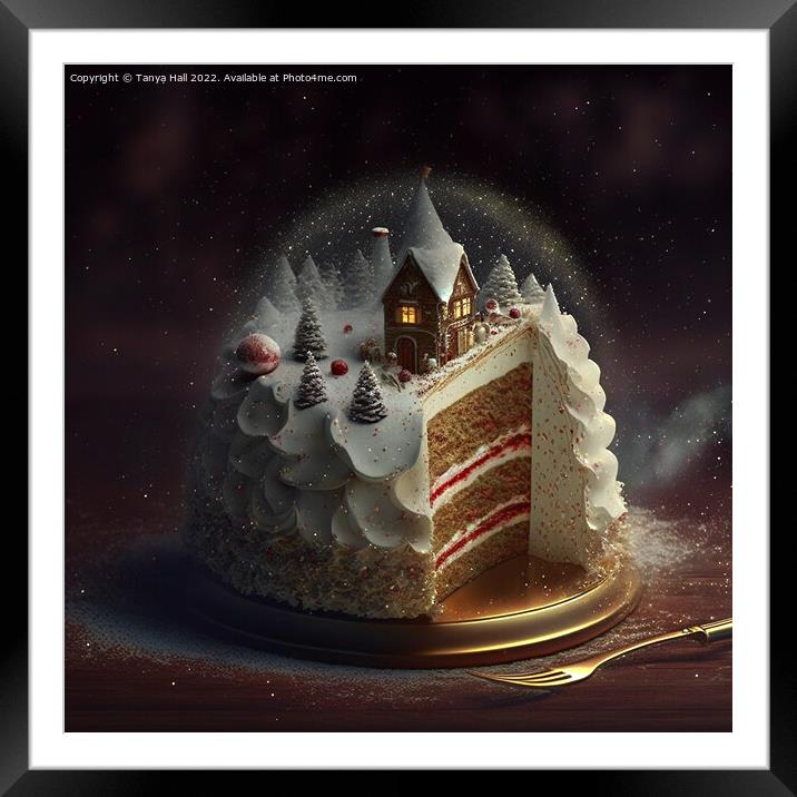 A Magical Christmas Cake Framed Mounted Print by Tanya Hall