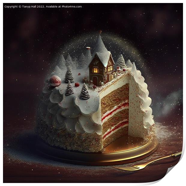 A Magical Christmas Cake Print by Tanya Hall