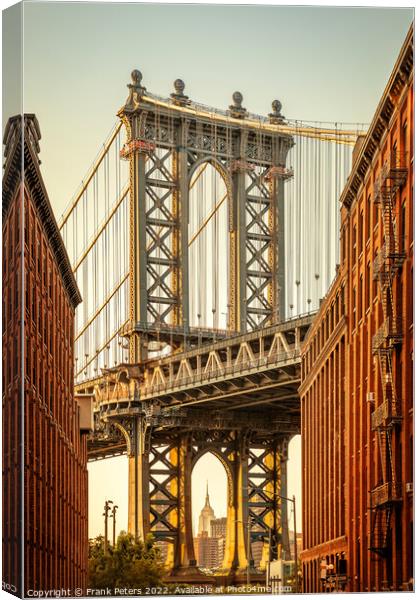 manhattan bridge, new york Canvas Print by Frank Peters