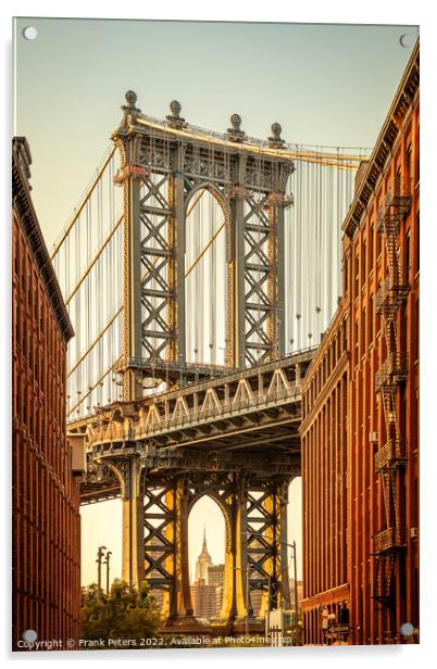 manhattan bridge, new york Acrylic by Frank Peters