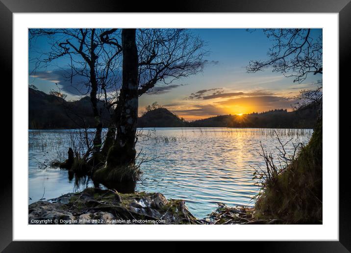 Loch Barnluasgan, Knapdale Framed Mounted Print by Douglas Milne