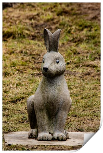 Hare Sculpture  Print by Glen Allen