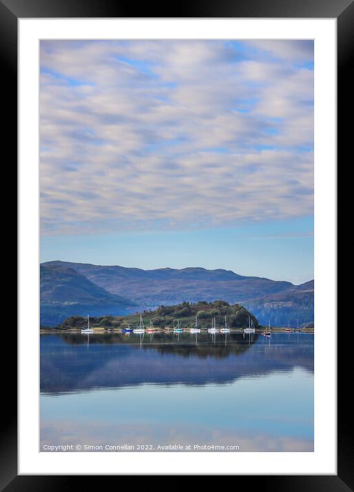 Boats on Loch Carron Framed Mounted Print by Simon Connellan