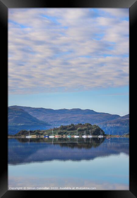 Boats on Loch Carron Framed Print by Simon Connellan