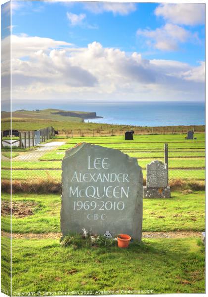 Alexander McQueen's Grave Canvas Print by Simon Connellan