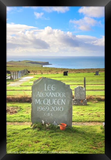 Alexander McQueen's Grave Framed Print by Simon Connellan