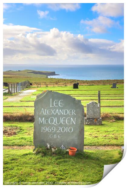 Alexander McQueen's Grave Print by Simon Connellan