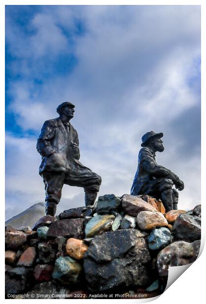 Collie and MacKenzie Statue Print by Simon Connellan