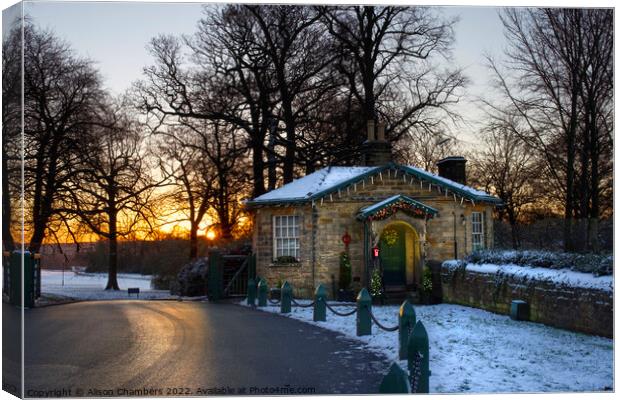 Merry Christmas From Wentworth  Canvas Print by Alison Chambers