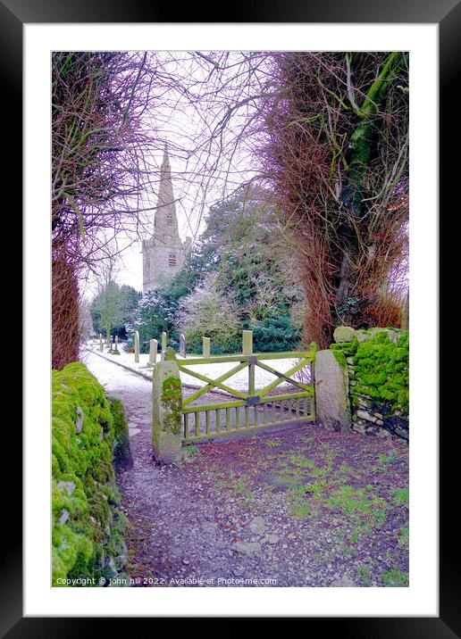 Tideswell church, Derbyshire. Framed Mounted Print by john hill
