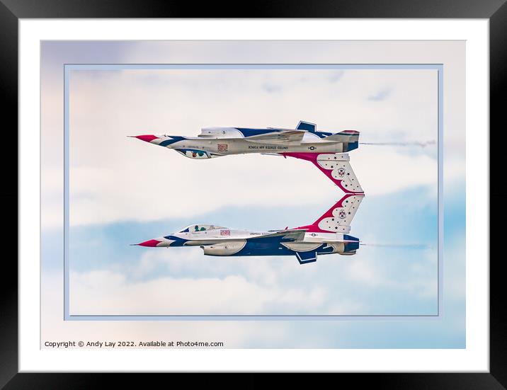 Aerial Duet Framed Mounted Print by Andy Lay