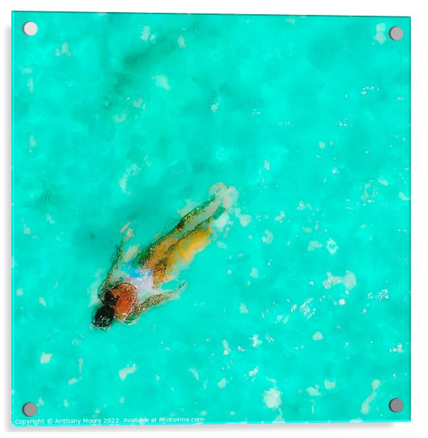 Cool in the Pool Acrylic by Anthony Moore