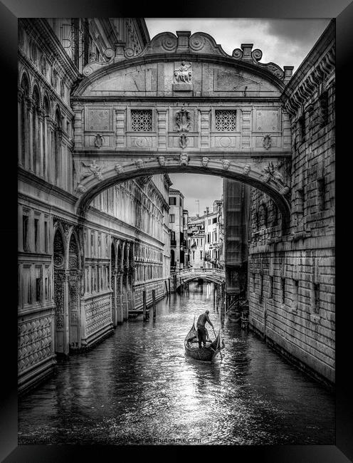 Bridge of Sighs - Between Palace and Prison Framed Print by Andy Lay