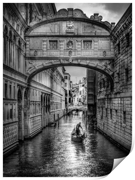 Bridge of Sighs - Between Palace and Prison Print by Andy Lay