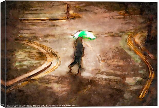 Umbrella Canvas Print by Anthony Moore