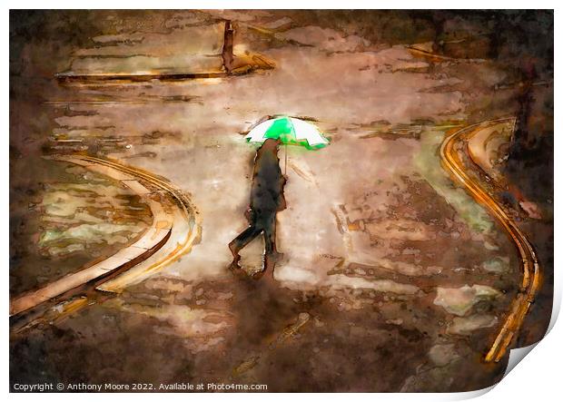 Umbrella Print by Anthony Moore