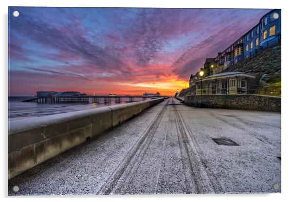 A frosty sunrise at Cromer  Acrylic by Gary Pearson