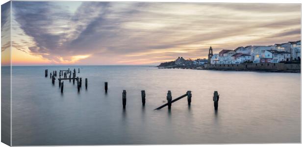 Swanage Sunrise Canvas Print by David Semmens