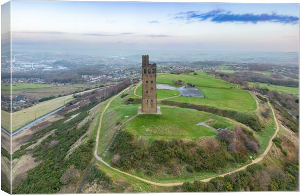 The Castle on the Hill Canvas Print by Apollo Aerial Photography