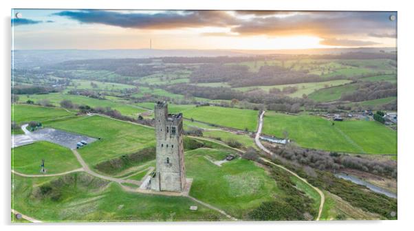 Victoria Tower Castle Hill Acrylic by Apollo Aerial Photography