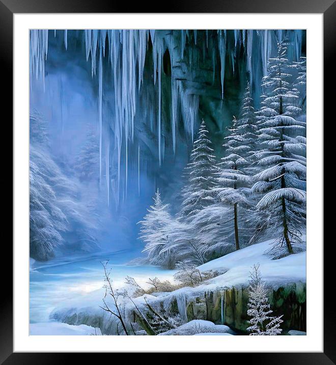 Frozen Beauty of Winter Framed Mounted Print by Roger Mechan