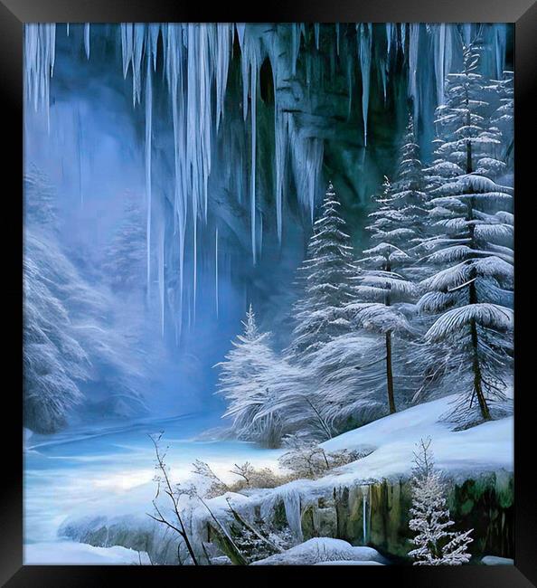 Frozen Beauty of Winter Framed Print by Roger Mechan