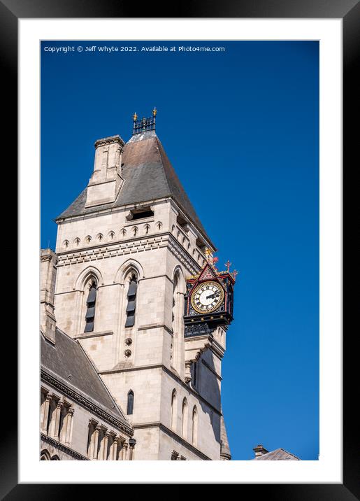 Clock on Fleet Street Framed Mounted Print by Jeff Whyte