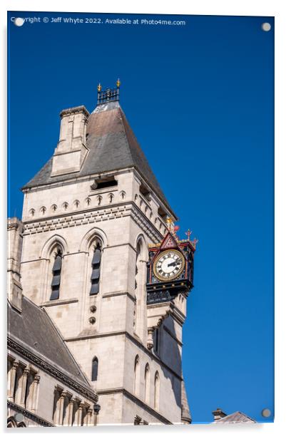 Clock on Fleet Street Acrylic by Jeff Whyte