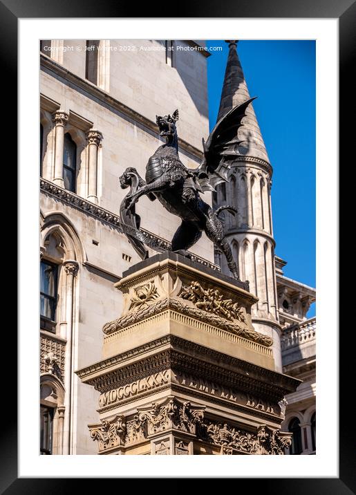 Temple Bar dragon Framed Mounted Print by Jeff Whyte