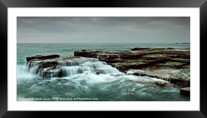 Ocean Tiers Framed Mounted Print by Mark Lucey