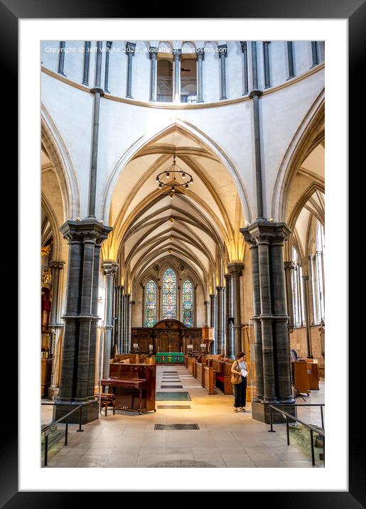 Temple Church in the City of London Framed Mounted Print by Jeff Whyte