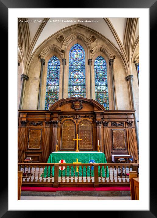Temple Church in the City of London Framed Mounted Print by Jeff Whyte
