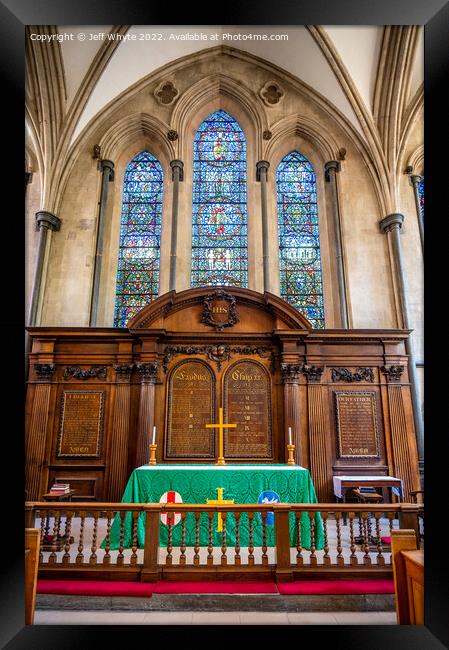 Temple Church in the City of London Framed Print by Jeff Whyte