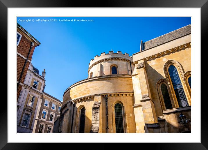 Temple Church in the City of London Framed Mounted Print by Jeff Whyte