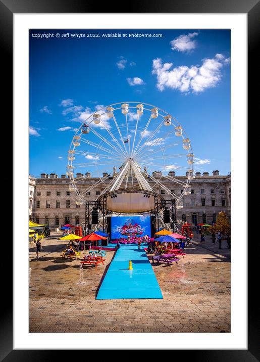 Somerset House in summer Framed Mounted Print by Jeff Whyte