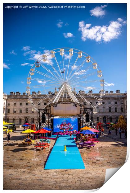 Somerset House in summer Print by Jeff Whyte