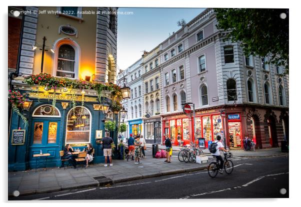 London Street Scenes Acrylic by Jeff Whyte