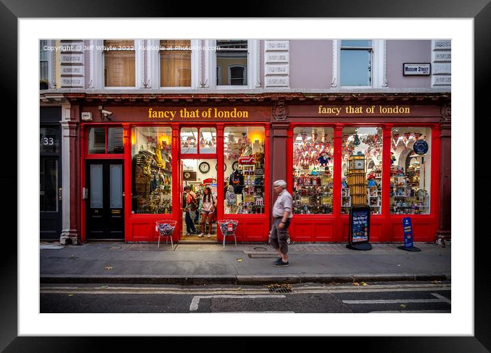 London Street Scenes Framed Mounted Print by Jeff Whyte
