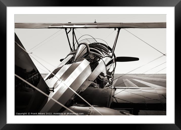 biplane Framed Mounted Print by Frank Peters