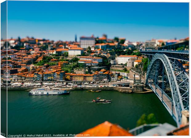 River Douro and Ponte Luis I bridge - Porto, Portugal Canvas Print by Mehul Patel