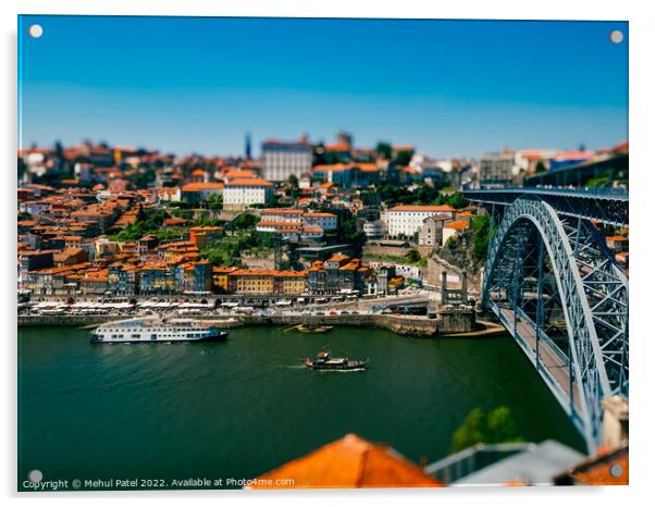 River Douro and Ponte Luis I bridge - Porto, Portugal Acrylic by Mehul Patel
