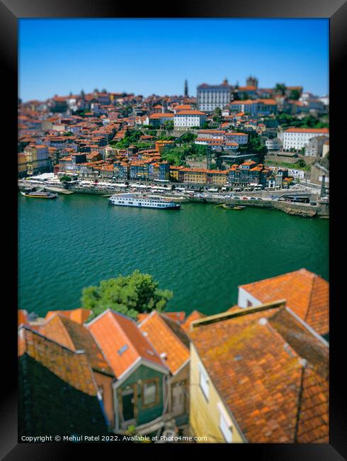 View over the river Douro across to the historic centre of Porto Framed Print by Mehul Patel